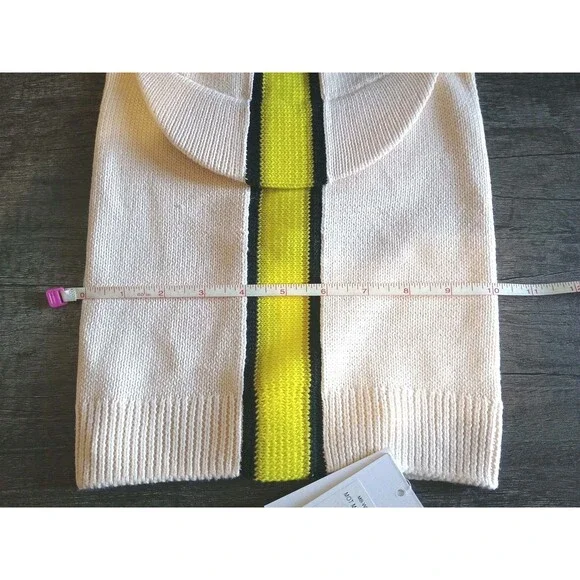Halfdays x Matek Mot Mot Balaclava Oatmilk Yellow Black Stripe Knit Face Hat - Picture 8 of 8